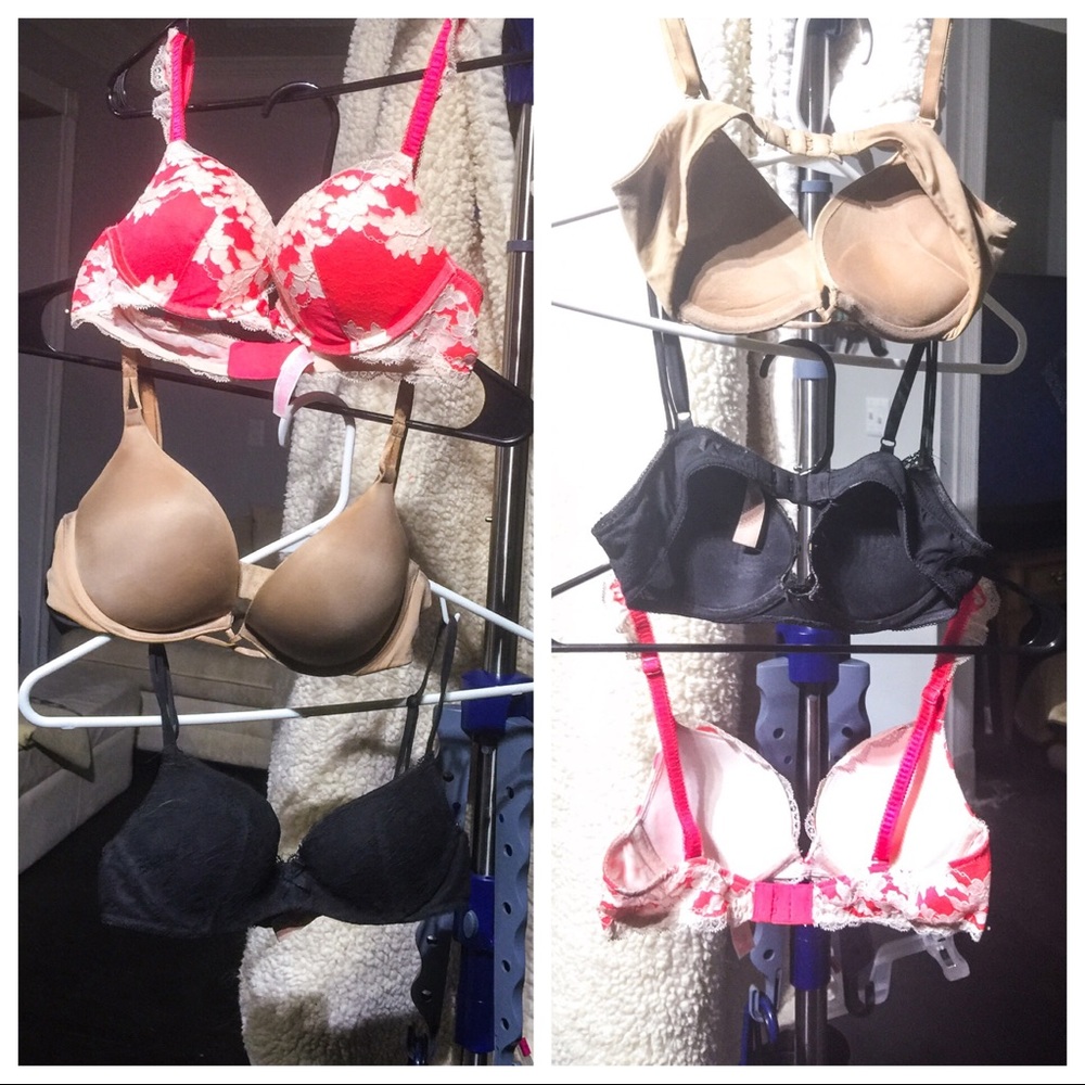 3ACup Victoria's Secret Push Up Bras 1 Adds 2 Cups